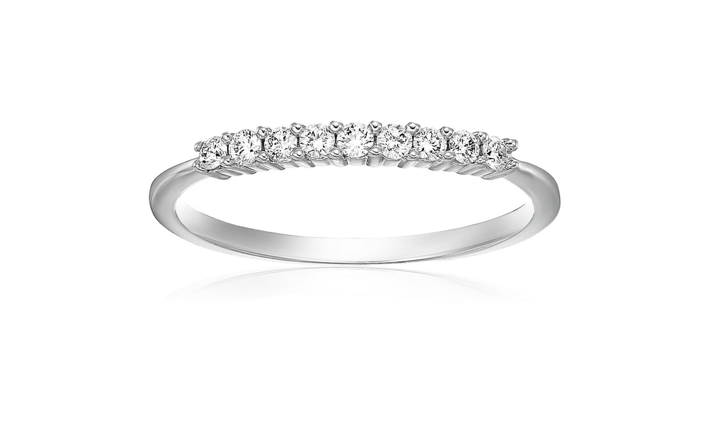 1/5 ct. t.w. Diamond Wedding Band in 10K White Gold