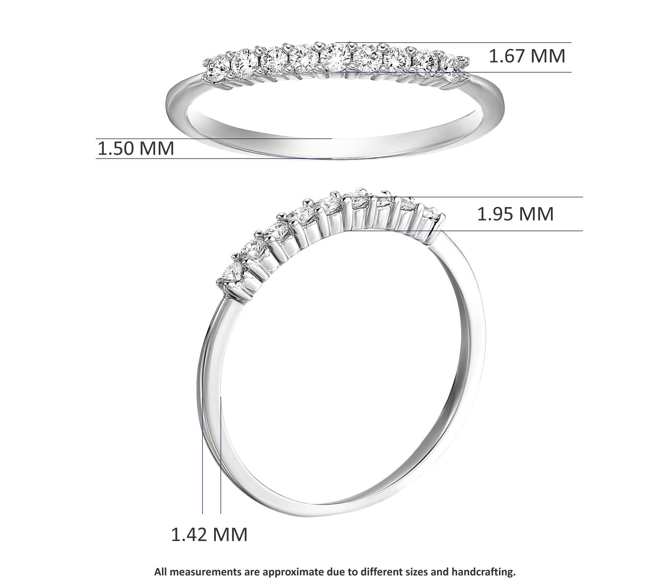 1/5 ct. t.w. Diamond Wedding Band in 10K White Gold