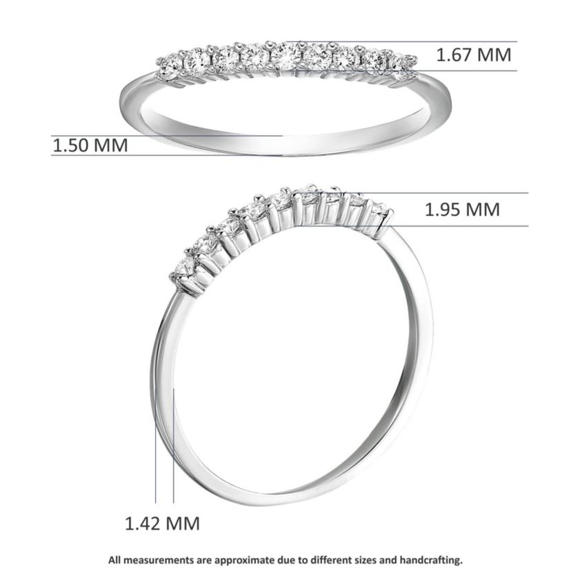 1/5 ct. t.w. Diamond Wedding Band in 10K White Gold