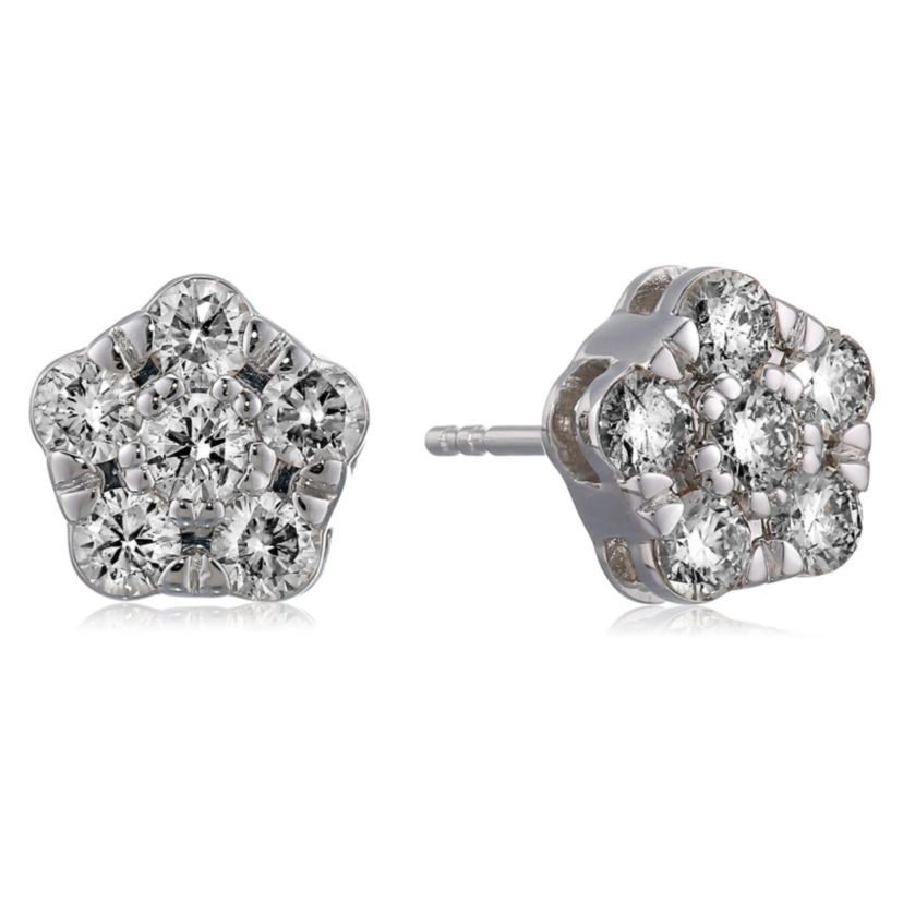 1 ct. t.w. Diamond Stud Earrings in 14K White Gold
