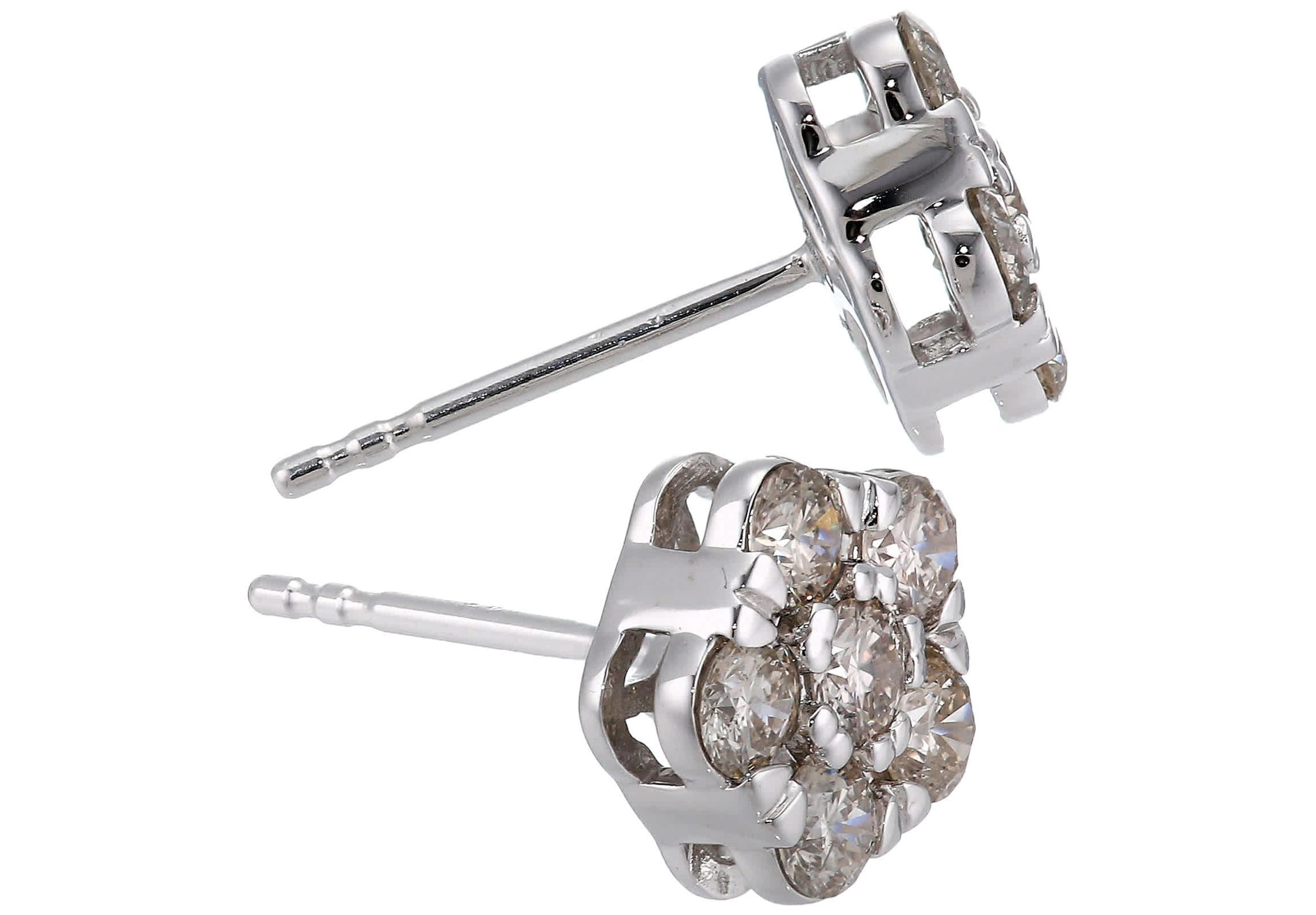 1 ct. t.w. Diamond Stud Earrings in 14K White Gold