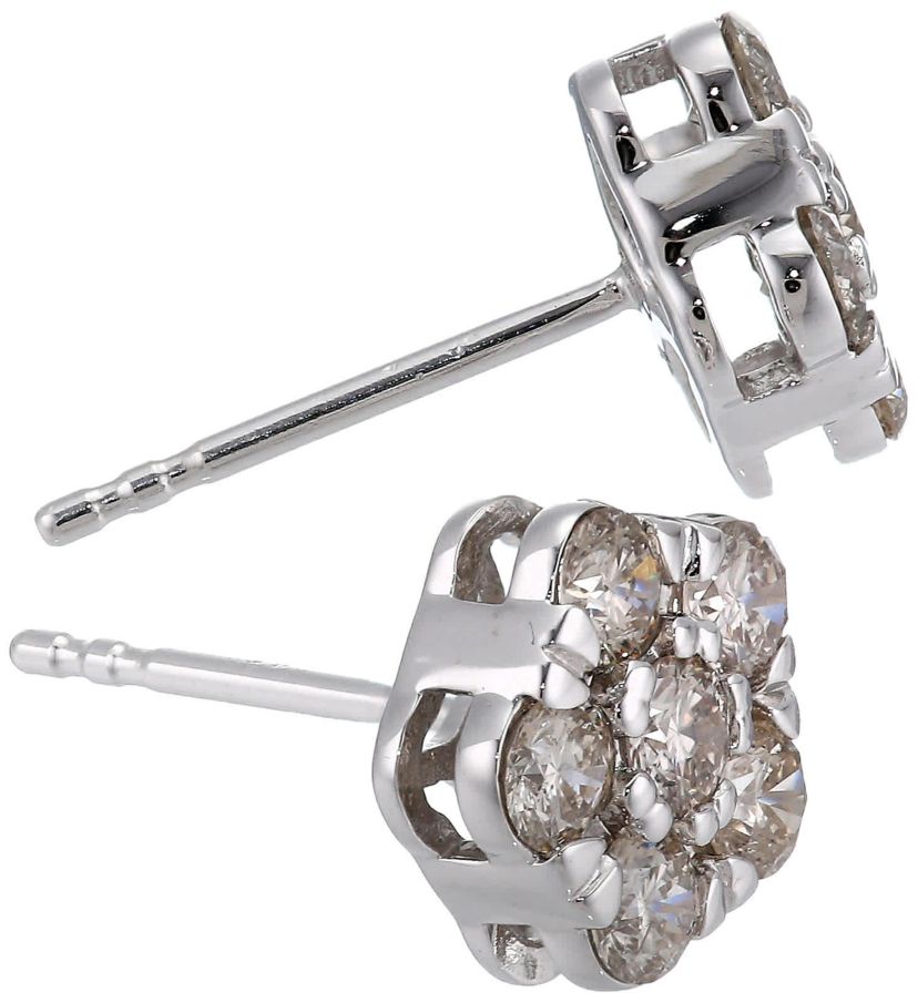 1 ct. t.w. Diamond Stud Earrings in 14K White Gold