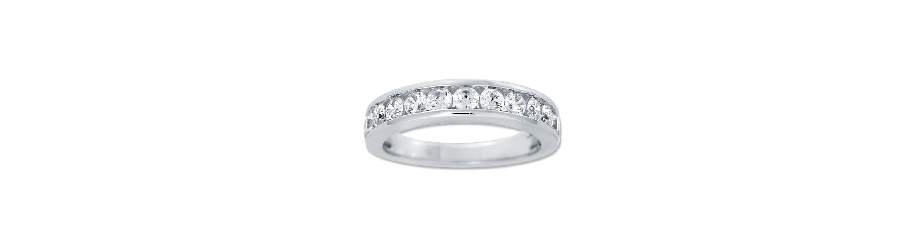 1.00 Ct.tw Natural Diamond Eternity Band/Ring in 10K White Gold