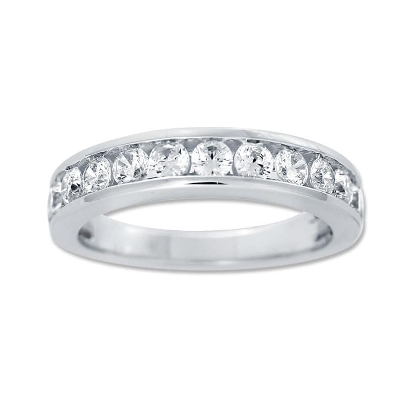 1.00 Ct.tw Natural Diamond Eternity Band/Ring in 10K White Gold