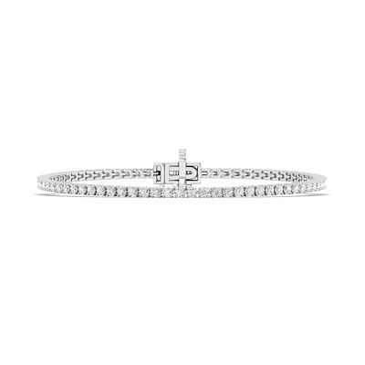 Alessandra Bettini 2.00 Ct.tw Natural Diamond Tennis Bracelet 7" Inch Bracelet 14K White Gold