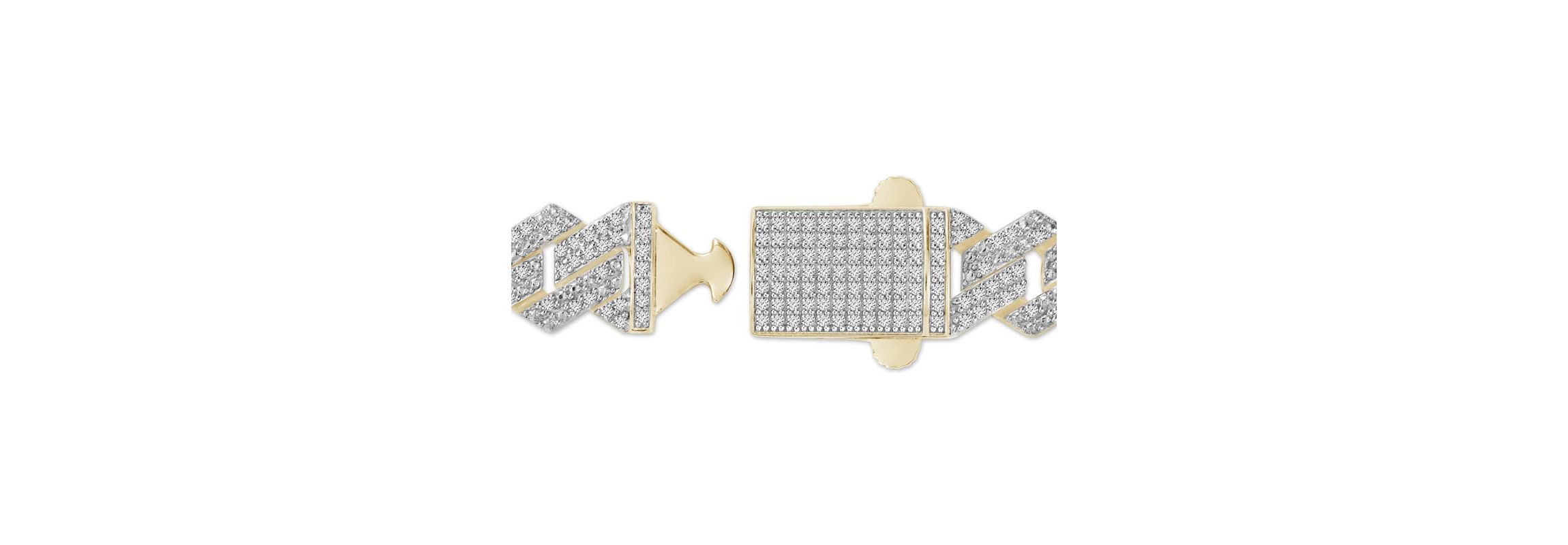 3.15 ct. tw Natural Diamod Cuban Chain in 10K Yellow Gold