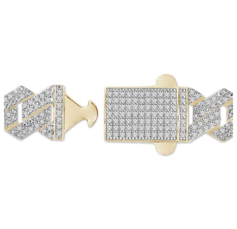 3.15 ct. tw Natural Diamod Cuban Chain in 10K Yellow Gold