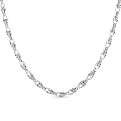 Alessandra Bettini Men's 2.00 Ct.tw Natural Diamond Wedding Necklace in 925 Sterling Silver 22" inches, White, 22 in