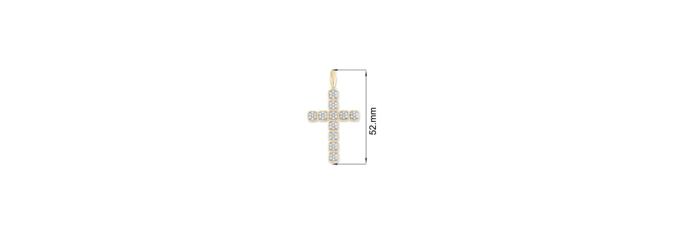 3/4 ct. tw. Natural Diamond Cross Pendant in 10K Yellow Gold