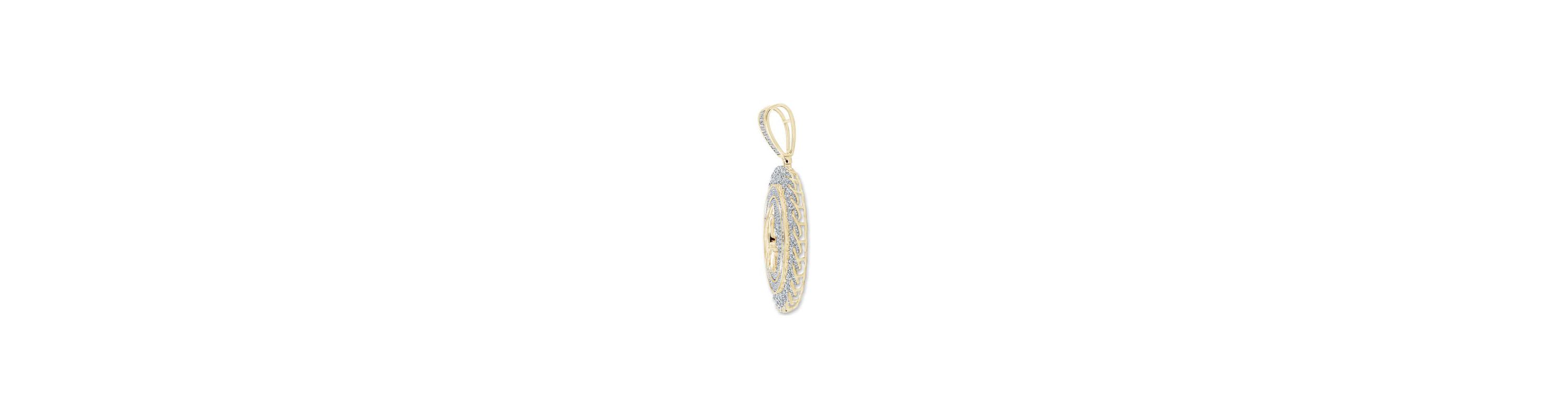 2.50 ct. tw. Natural Diamond Praying Hand Pendant in 10K Yellow Gold