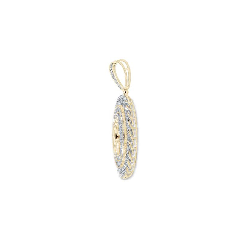 2.50 ct. tw. Natural Diamond Praying Hand Pendant in 10K Yellow Gold