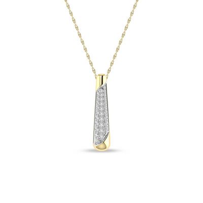 Alessandra Bettini 1/3 Ct.tw Round Cut Natural Diamond Mini Baseball style Pendant with 18" inch Chain in 925 Silver Yellow Plated
