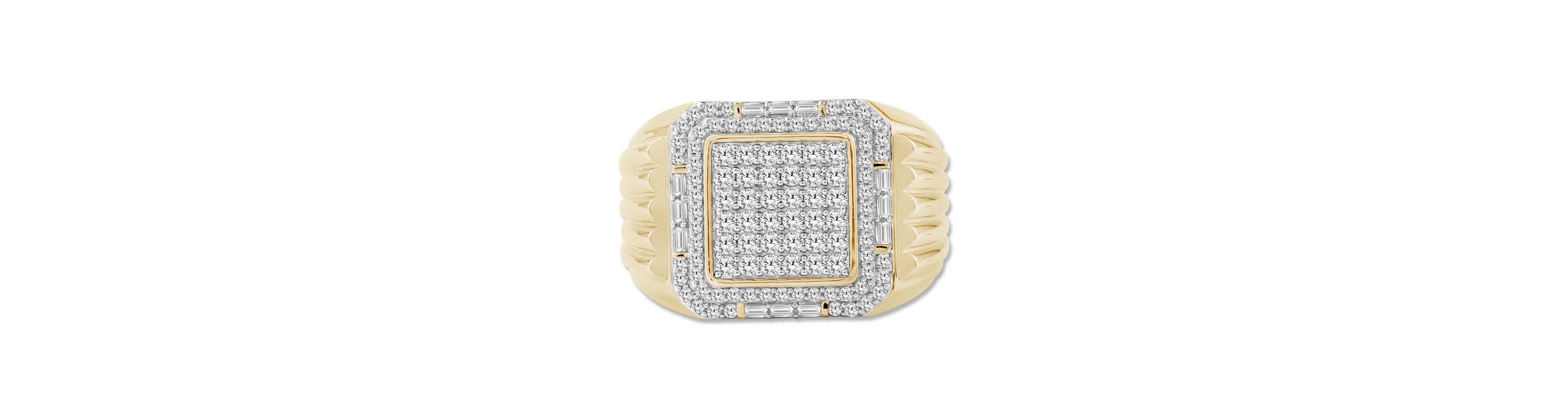 1.00 Ct.tw Natural Diamond Wedding Ring in 10K Yellow Gold