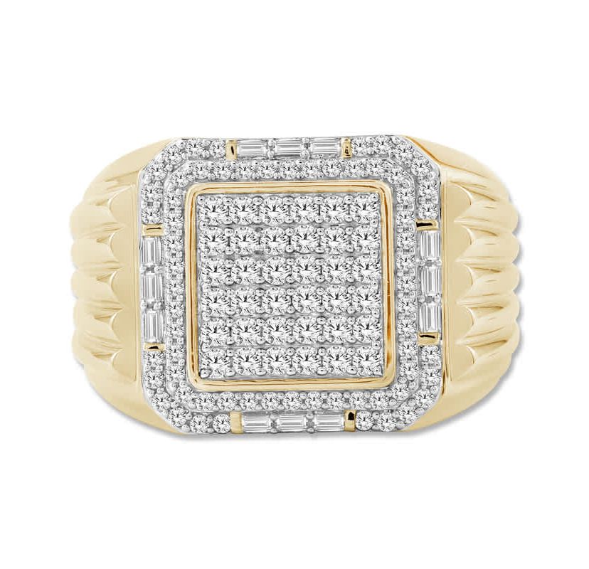 1.00 Ct.tw Natural Diamond Wedding Ring in 10K Yellow Gold