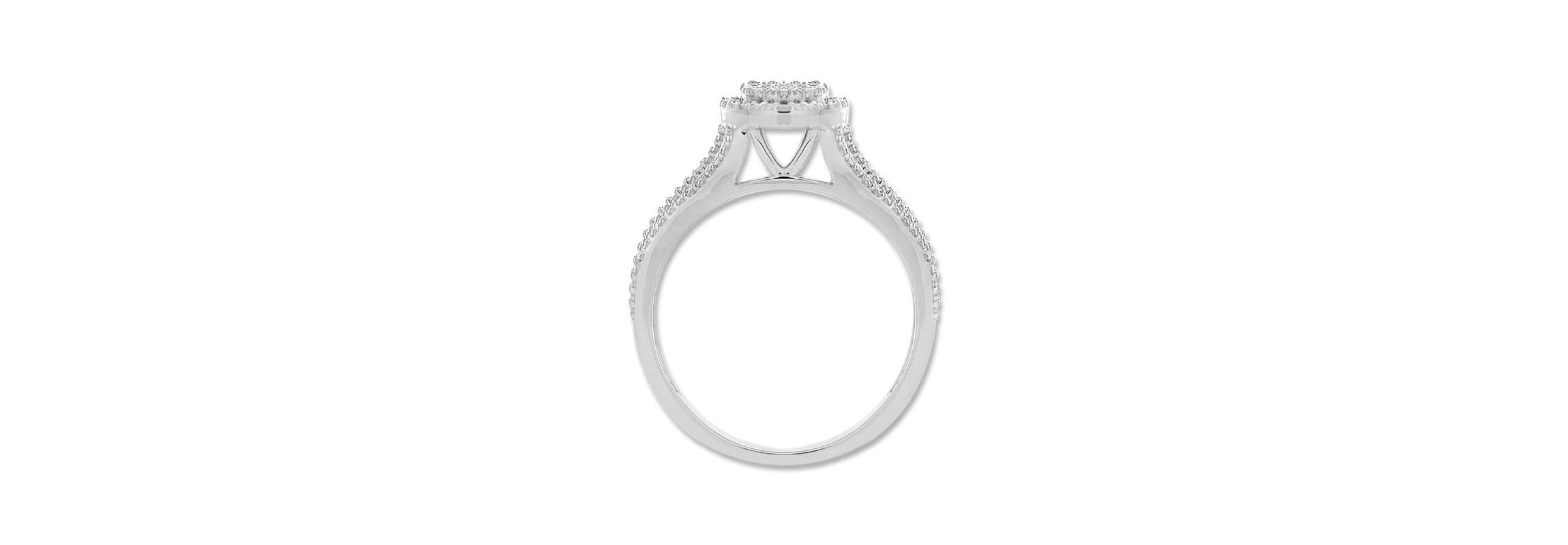 0.08 Ct.tw Natural Diamond Fashion Wedding Ring in 925 Sterling Silver