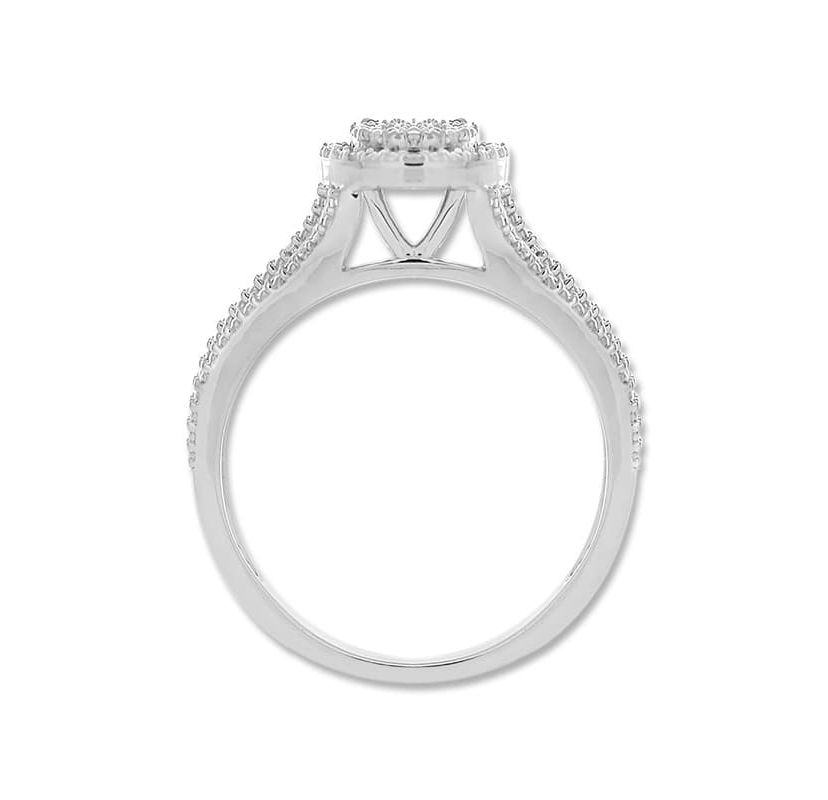 0.08 Ct.tw Natural Diamond Fashion Wedding Ring in 925 Sterling Silver