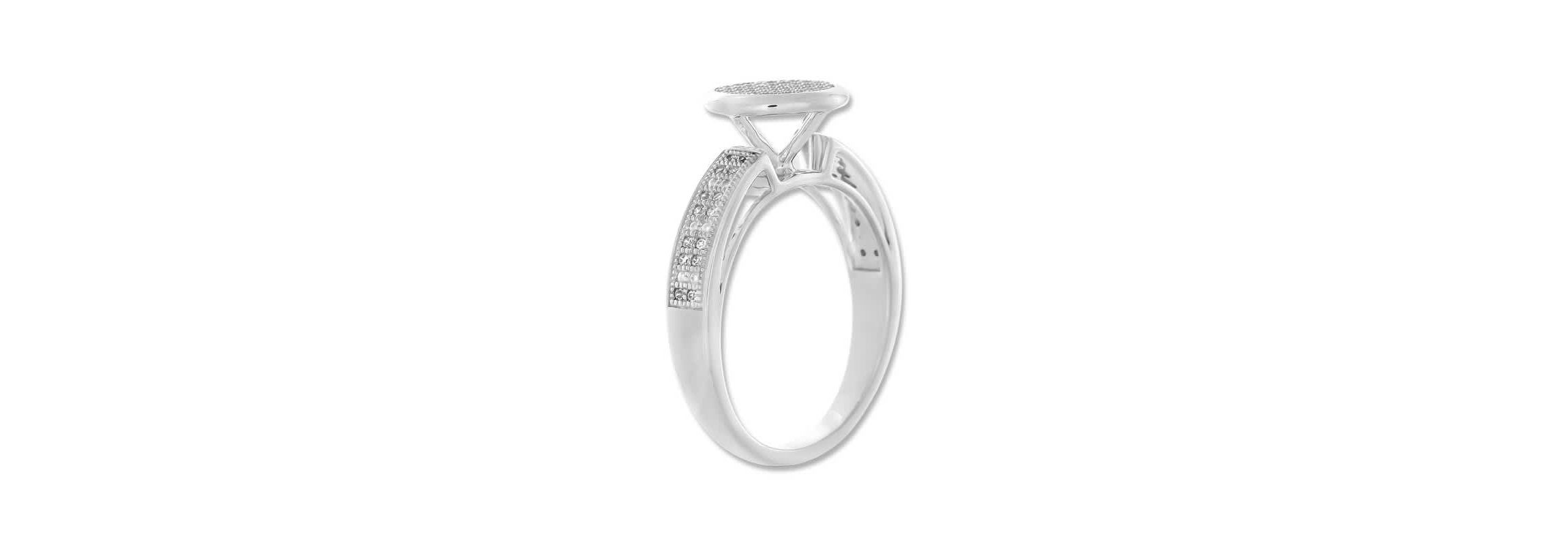 0.15 Ct.tw Natural Diamond Bridal Ring Set in 925 Sterling Silver