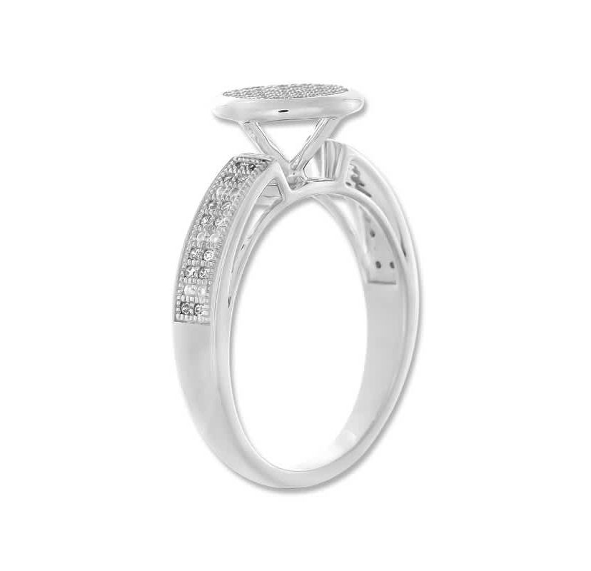 0.15 Ct.tw Natural Diamond Bridal Ring Set in 925 Sterling Silver