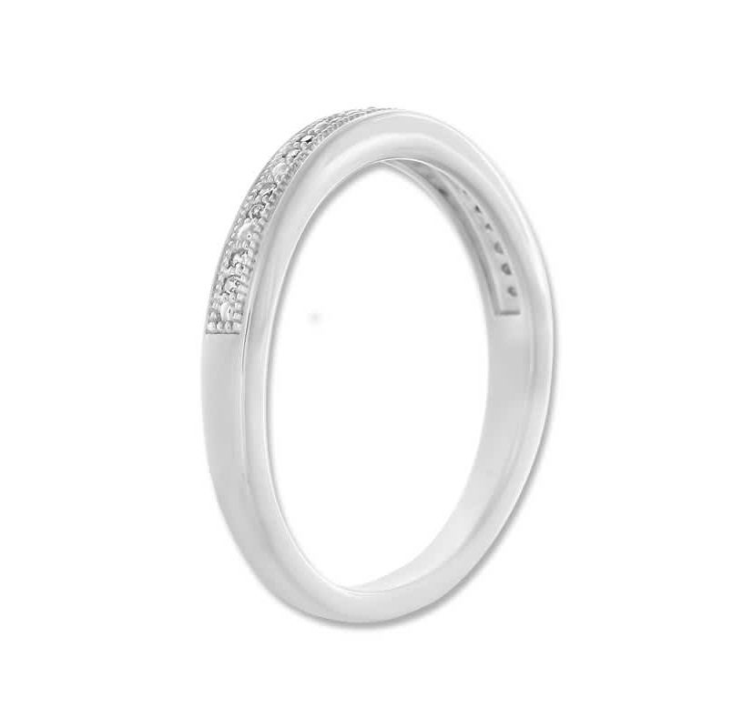 0.15 Ct.tw Natural Diamond Bridal Ring Set in 925 Sterling Silver