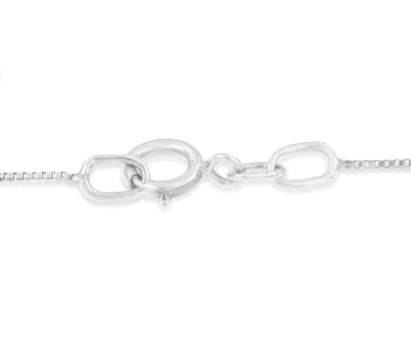 14KT White Gold 1 cttw Diamond Heart Ribbon Pendant Necklace