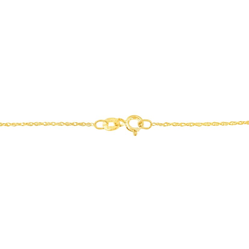 10K Yellow Gold 1/4 cttw Prong Set Diamond Open Heart 18" Pendant Necklace