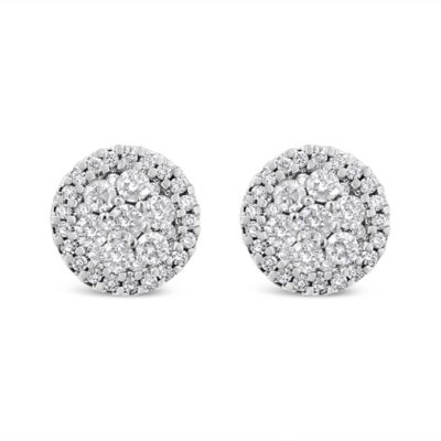 Haus of Brilliance AGS 14K White Gold 1.0 Cttw Diamond Stud Earrings