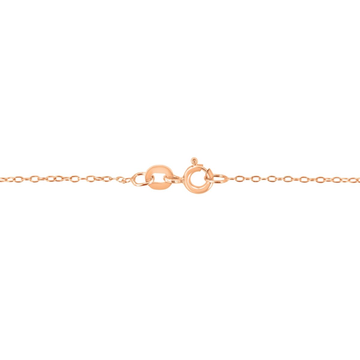 AGS Certified 10K Rose Gold 1/5 Ctw Bezel Set Diamond Solitaire Pendant Necklace