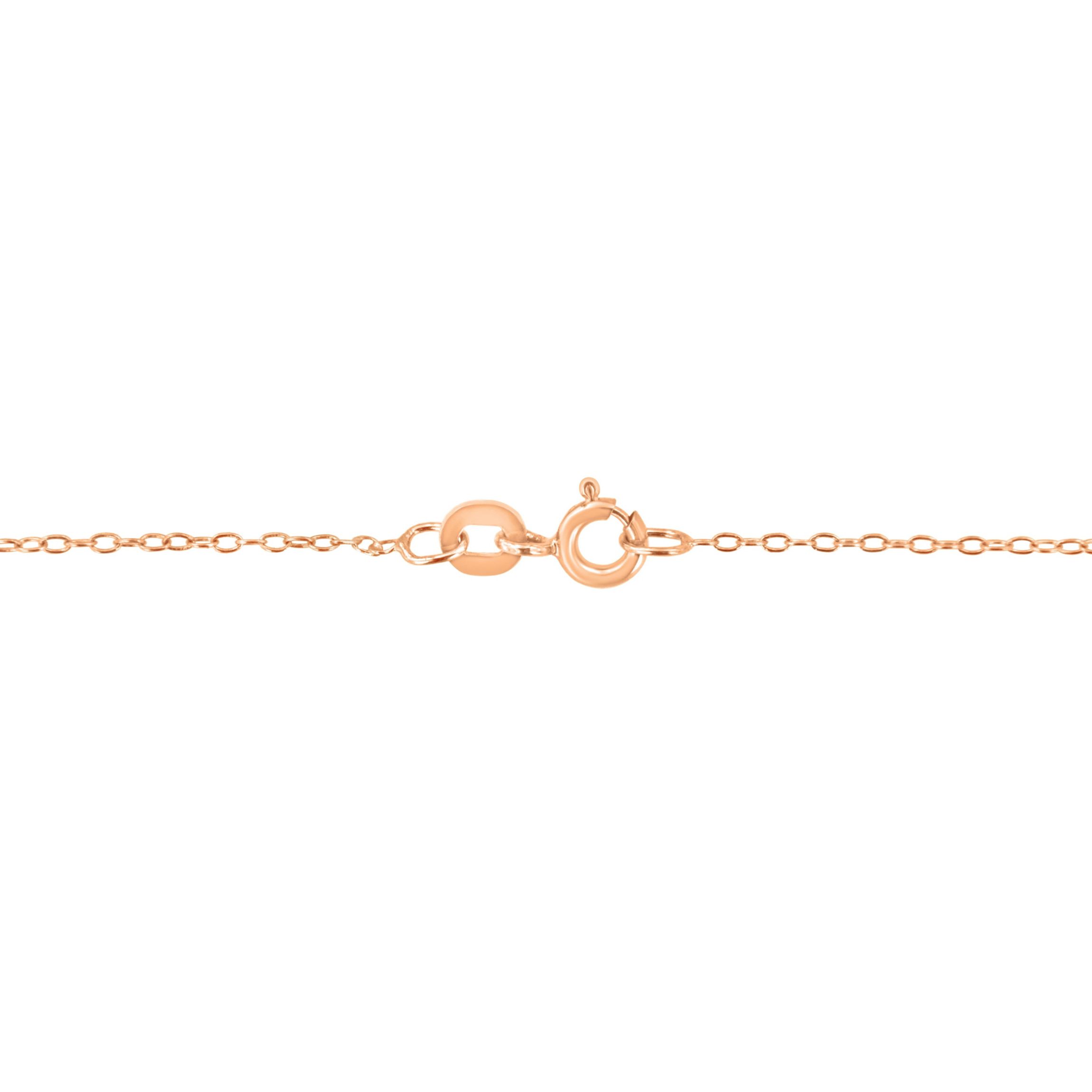 AGS Certified 10K Rose Gold 1/5 Cttw Bezel Set Diamond Solitaire Pendant Necklace