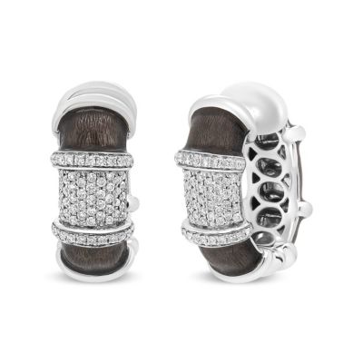 Haus of Brilliance 18K Gold Over Silver 5/8 Cttw Diamonds Huggie Hoop Earrings