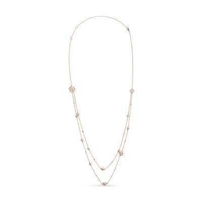 Haus of Brilliance Gold 1/2 Cttw Diamond and Pearl Double Strand Station Necklace
