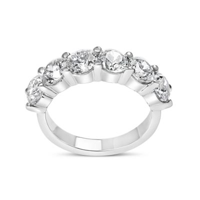 Haus of Brilliance Lab Created 14K White Gold 3.0 Cttw Lab-Grown Diamond Shared Prong Set 6 Stone Band Ring (G-H Color, VS2-SI1 Clarity), 7