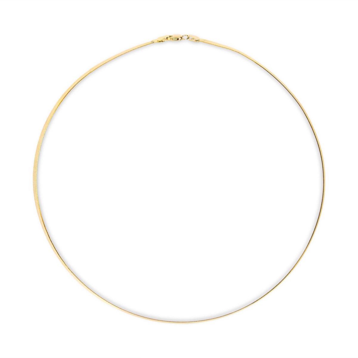 Unisex Solid 14K Gold 2.8mm Imperial Herringbone Chain Necklace
