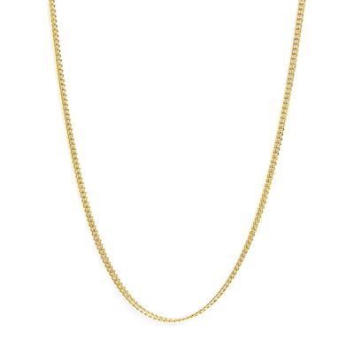 Haus of Brilliance Semi-Solid 14K Yellow Gold Miami Cuban Chain Necklace - Unisex Chain