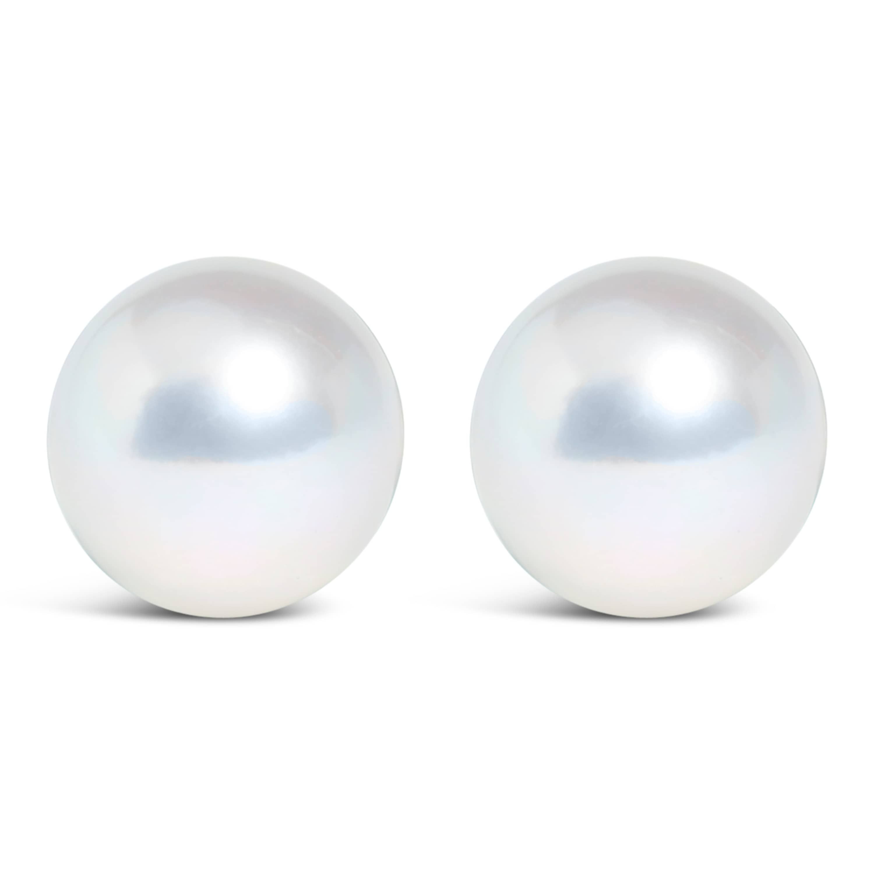 14K Gold 8-8.5MM Cultured Freshwater Pearl Solitaire Stud Earrings