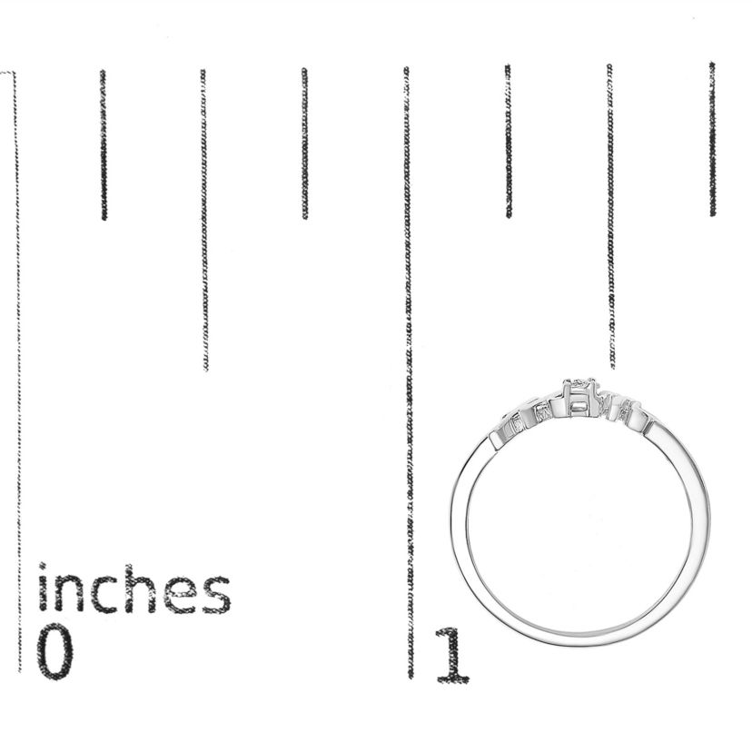 .925 Sterling Silver Diamond Accent "MOM" Ring