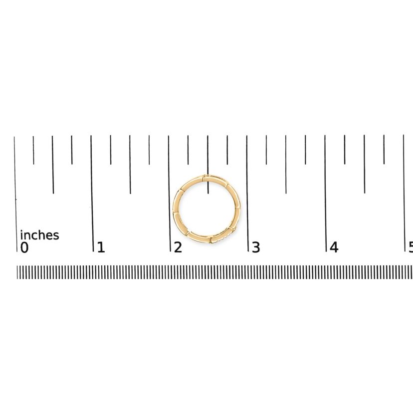 10K Yellow Gold Diamond Accent Paperclip Band Ring