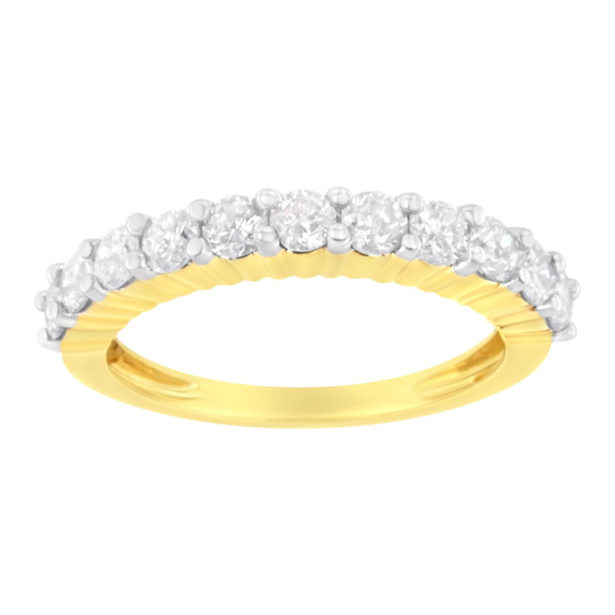 IGI Certified 1/2 Cttw Diamond 10K Yellow Gold Wedding Ring