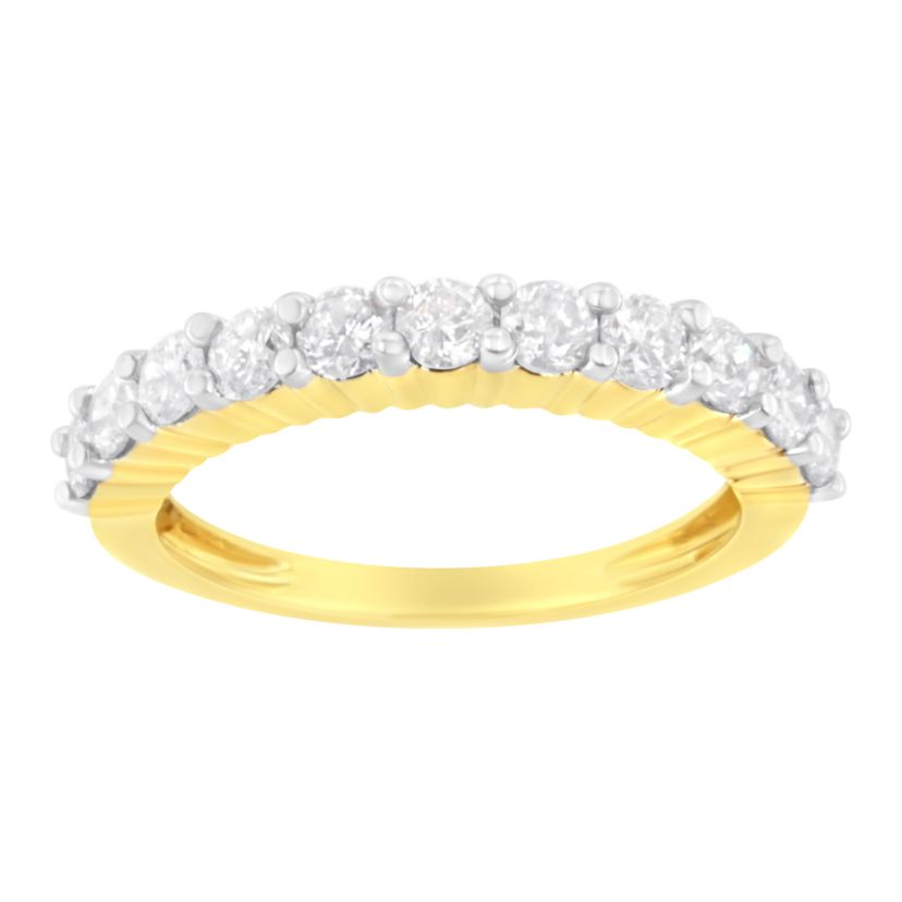 IGI Certified 1/2 Cttw Diamond 10K Yellow Gold Wedding Ring