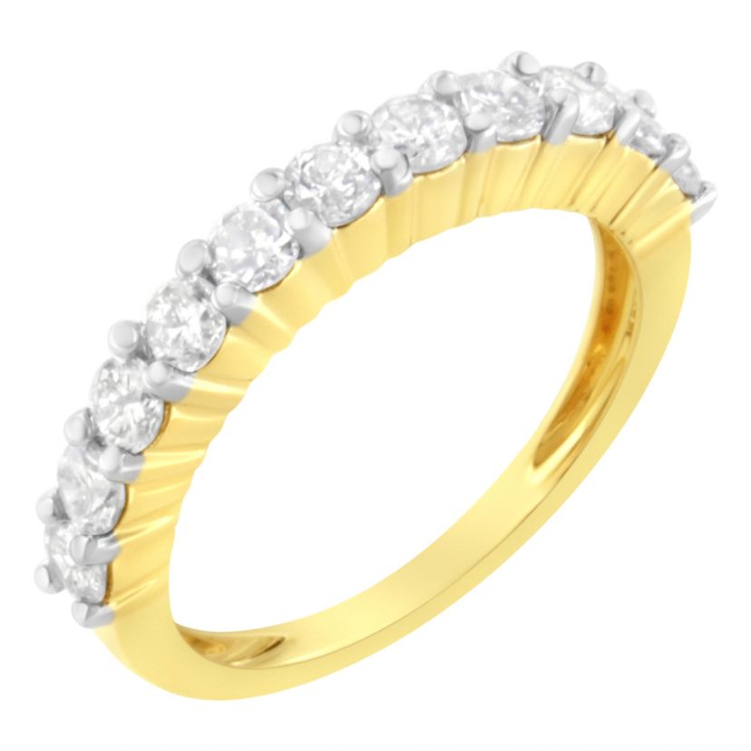 IGI Certified 1/2 Cttw Diamond 10K Yellow Gold Wedding Ring