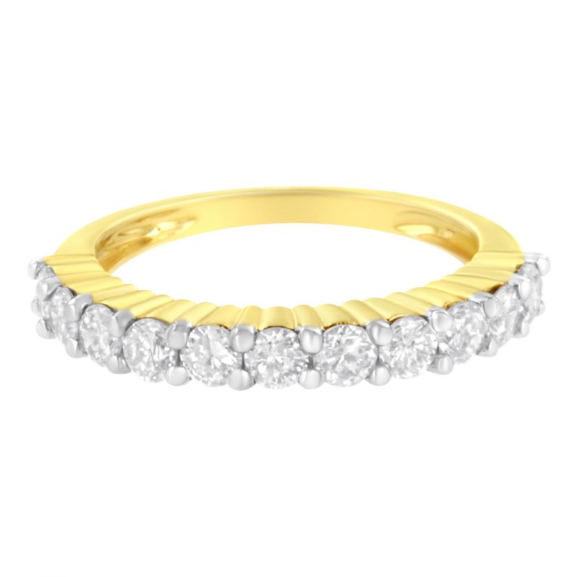 IGI Certified 1/2 Cttw Diamond 10K Yellow Gold Wedding Ring