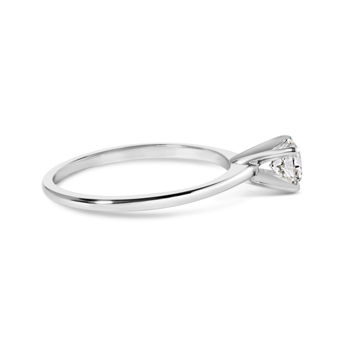 Lab Created 14K White Gold 1/2 Cttw Diamond Solitaire Engagement Ring