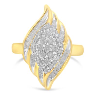Haus of Brilliance 10K Yellow Gold Diamond Cocktail Ring