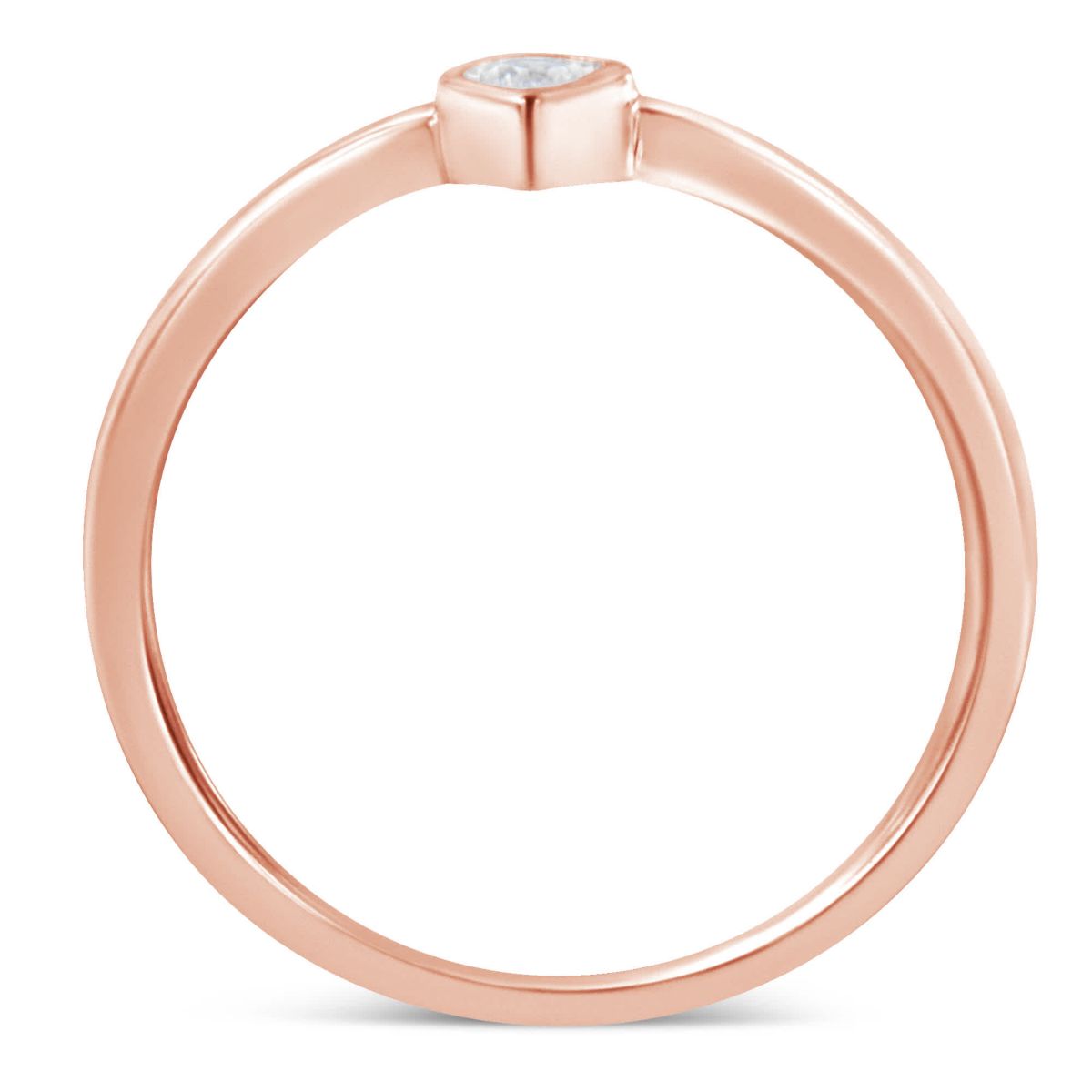 Silver 1/20 Carat Diamond Teardrop Fashion Ring