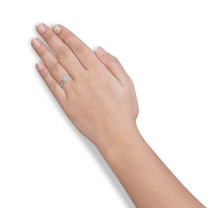 Lab Created 14K White Gold 1.0 Cttw Lab Grown Diamond Engagement Ring