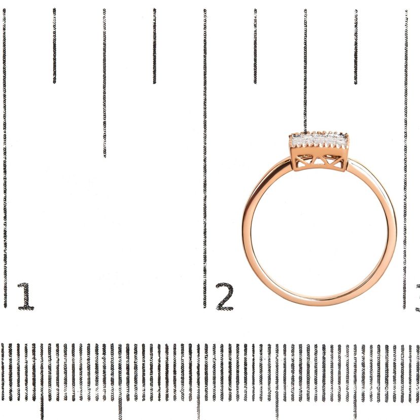 10K Rose Gold 1/3 Cttw Diamond Composite Ring for Women