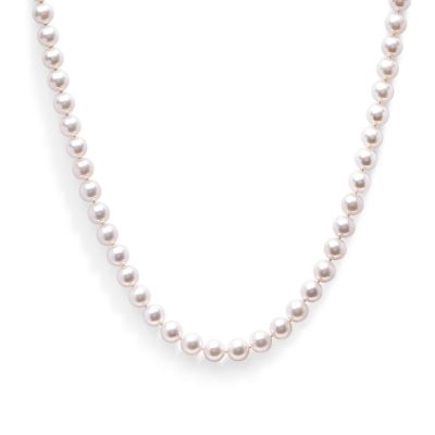 Haus of Brilliance 14K Yellow Gold 8.0x8.5mm Akoya Pearl Strand Necklace, 18 in