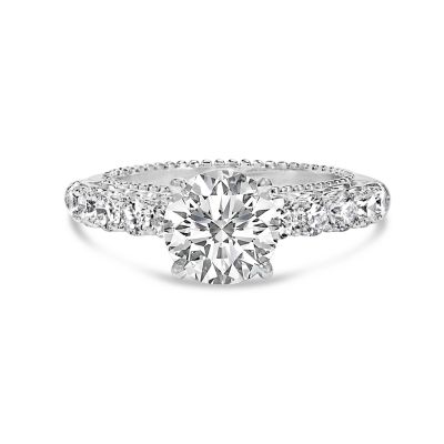 Haus of Brilliance Lab Created 14K White Gold 3 1/5 Cttw Lab Grown Diamond Vintage Style Engagement Ring