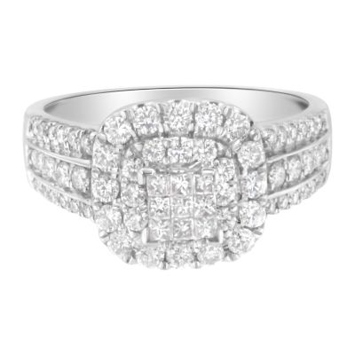 Haus of Brilliance 14K White Gold Diamond Vintage Ring