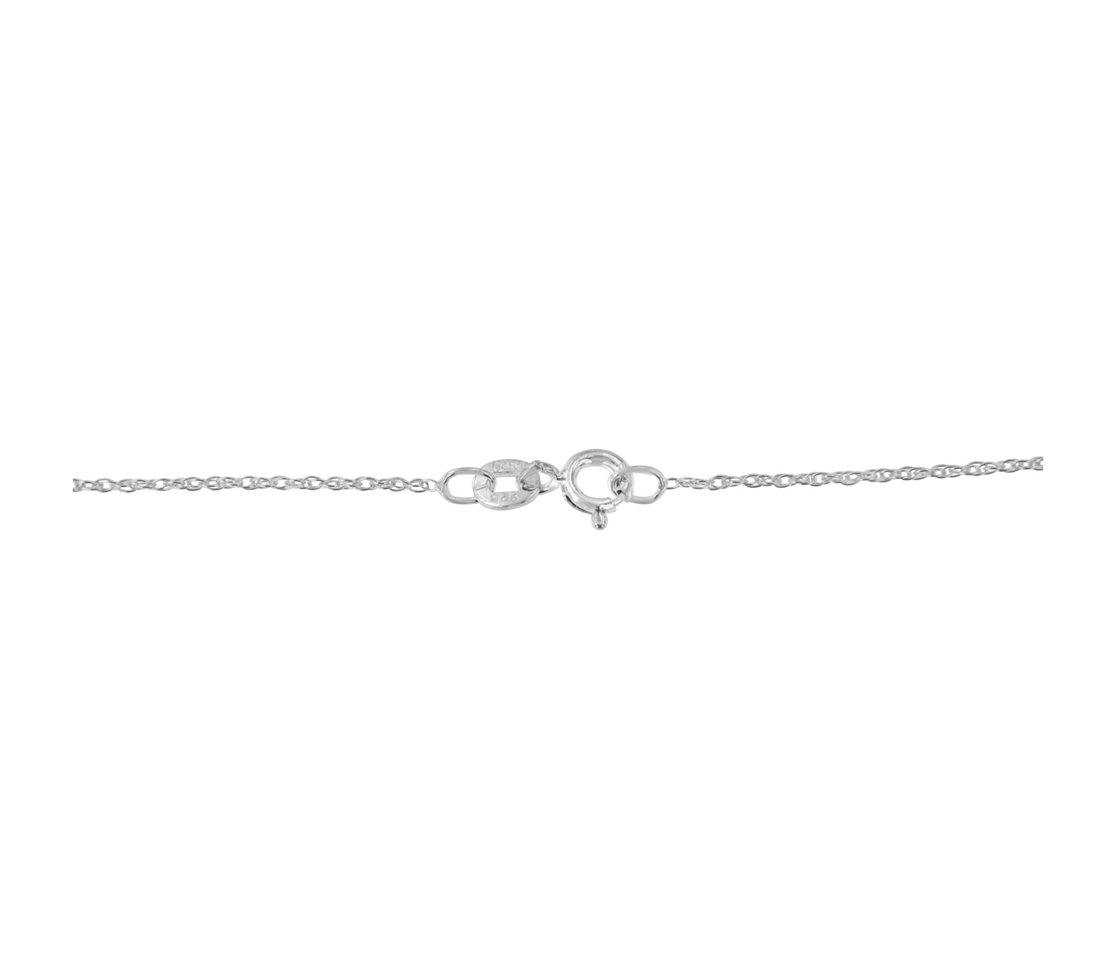 .925 Sterling Silver 1/4 cttw Diamond Infinity Pendant Necklace