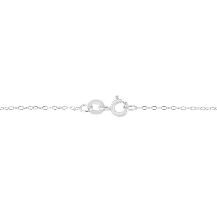 Lab Created Silver 1/2 Cttw Lab Grown Diamond 7 Stone Floral Cluster 18" Pendant Necklace